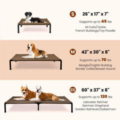 Heeyoo Elevated Dog Bed cooling mesh promotes airflow for a cooler nap.