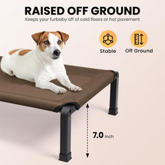 Heeyoo Elevated Dog Bed enlarged non-slip feet stabilize on floors.