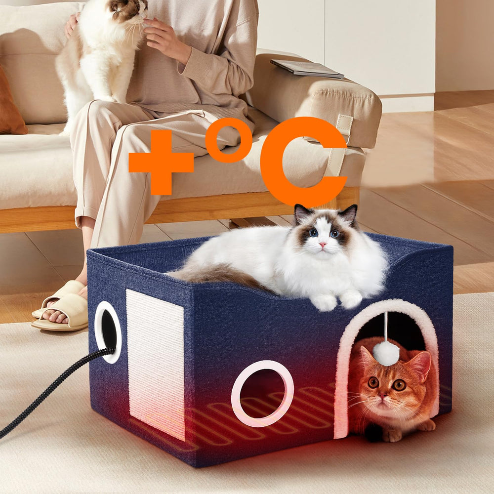 Heeyoo Indoor Heated Cat House energy-saving setup for efficient warmth