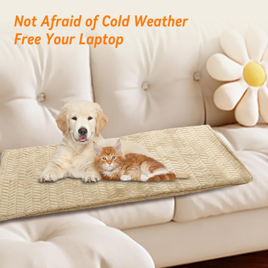Heeyoo 36x24 size heated mat fits dogs and cats comfortably.
