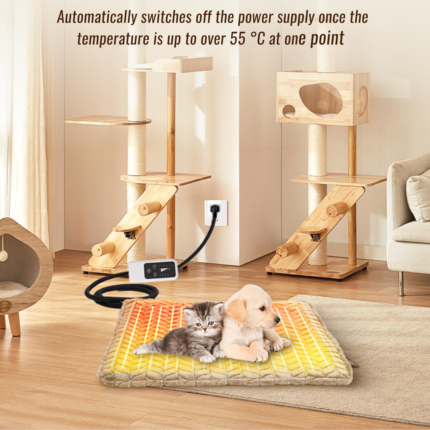 Heeyoo pad provides quick warmth on cold days for pets.