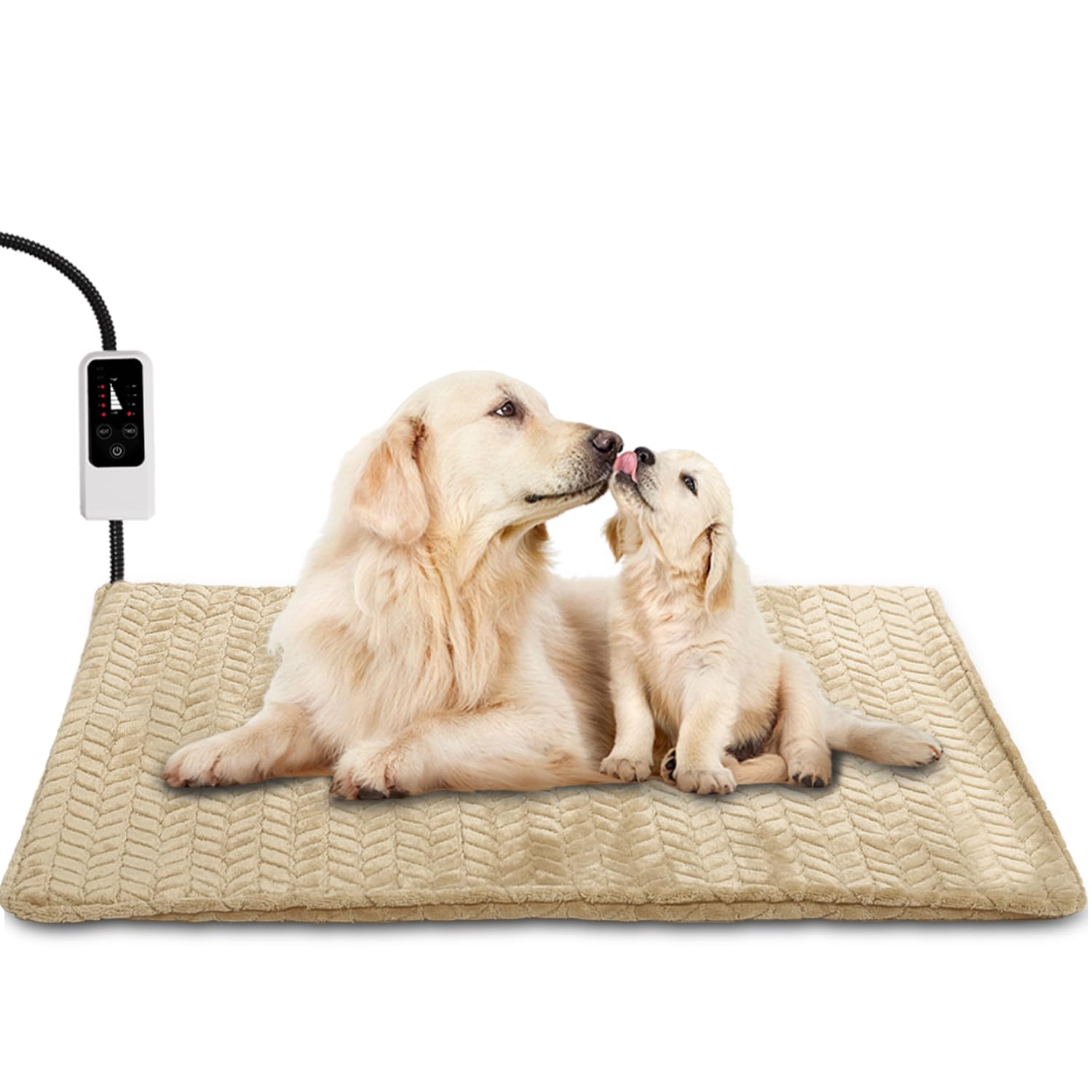 Heeyoo pet heating pad temperature control offers customizable warmth for pets.