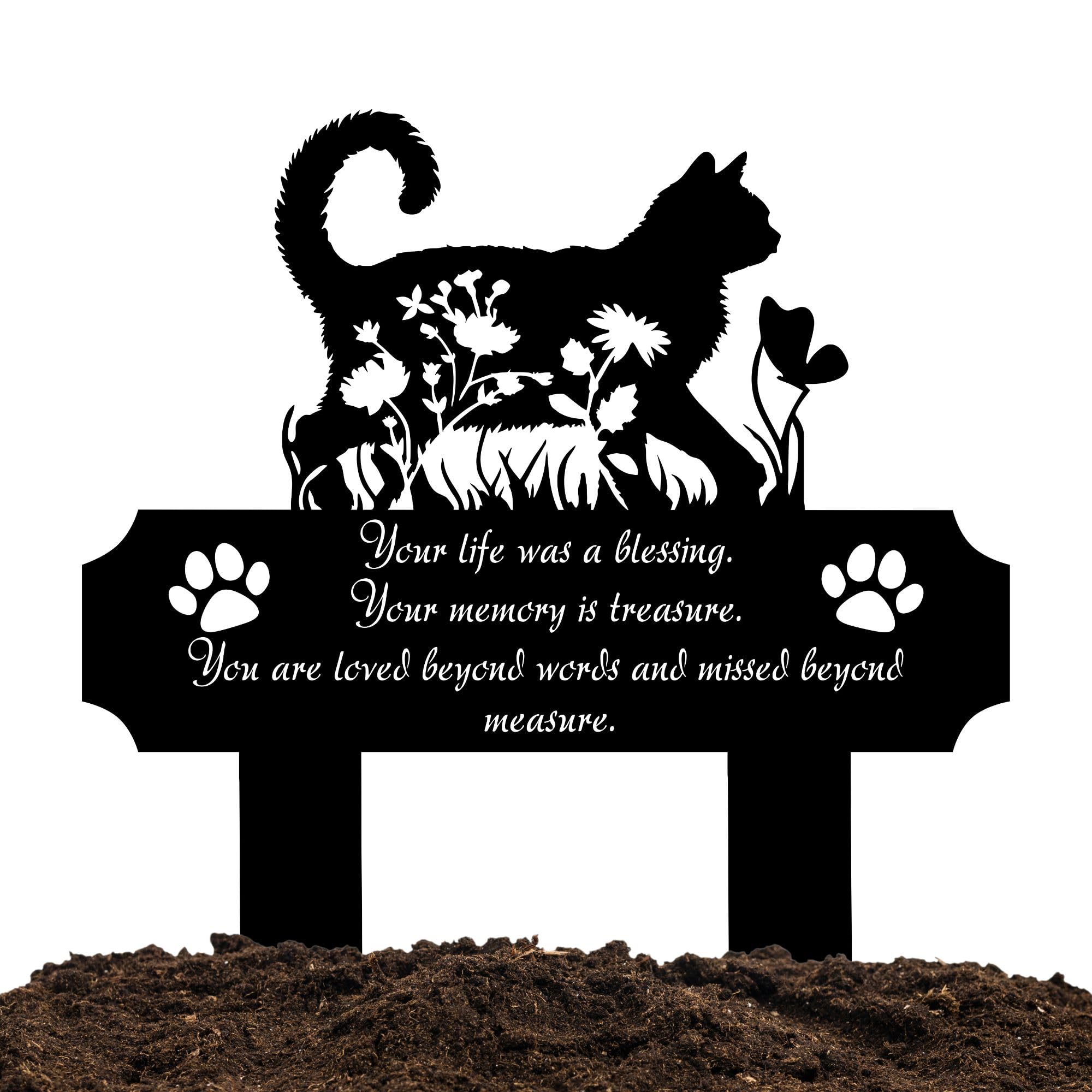HEGANITS cat grave marker-packaging ready for gifting.