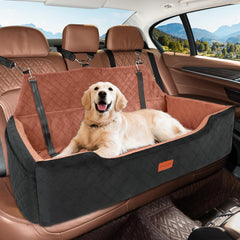 HEGGCOOE large dog car seat front view showing ample space for large dogs.
