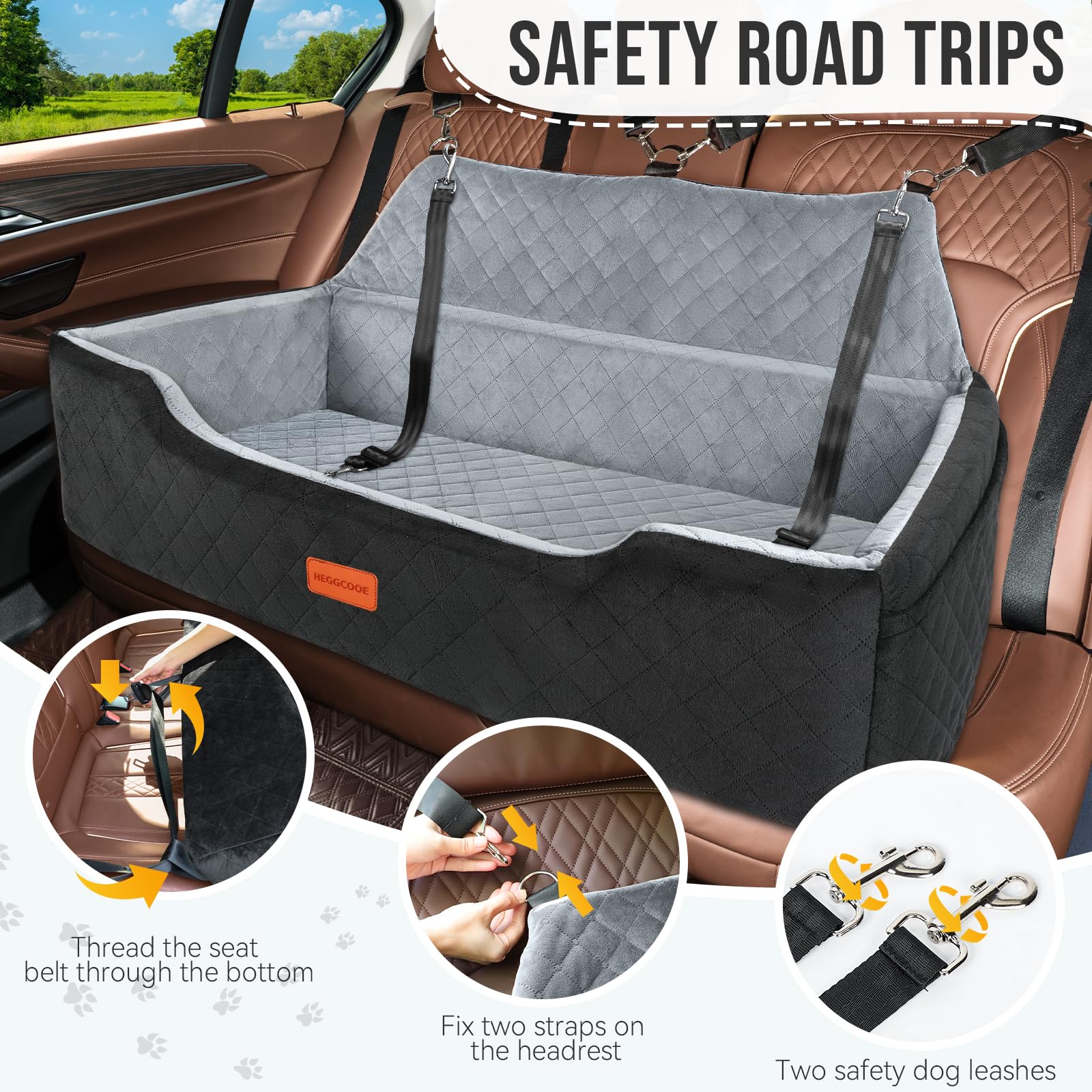 HEGGCOOE non-slip bottom keeps seat steady on bumpy roads.