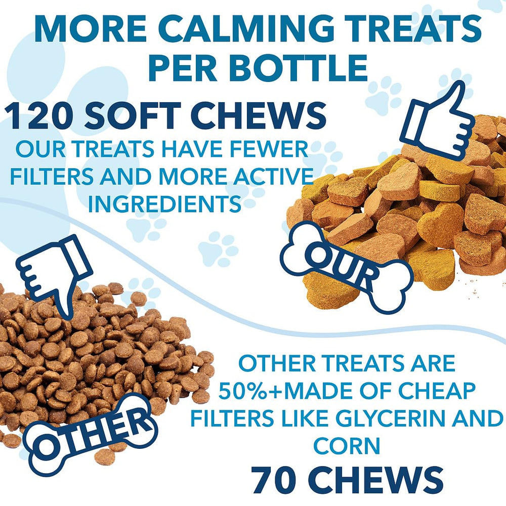 Helopssa Hemp Calming Chews dog during separation scenario shows relaxed companionship.