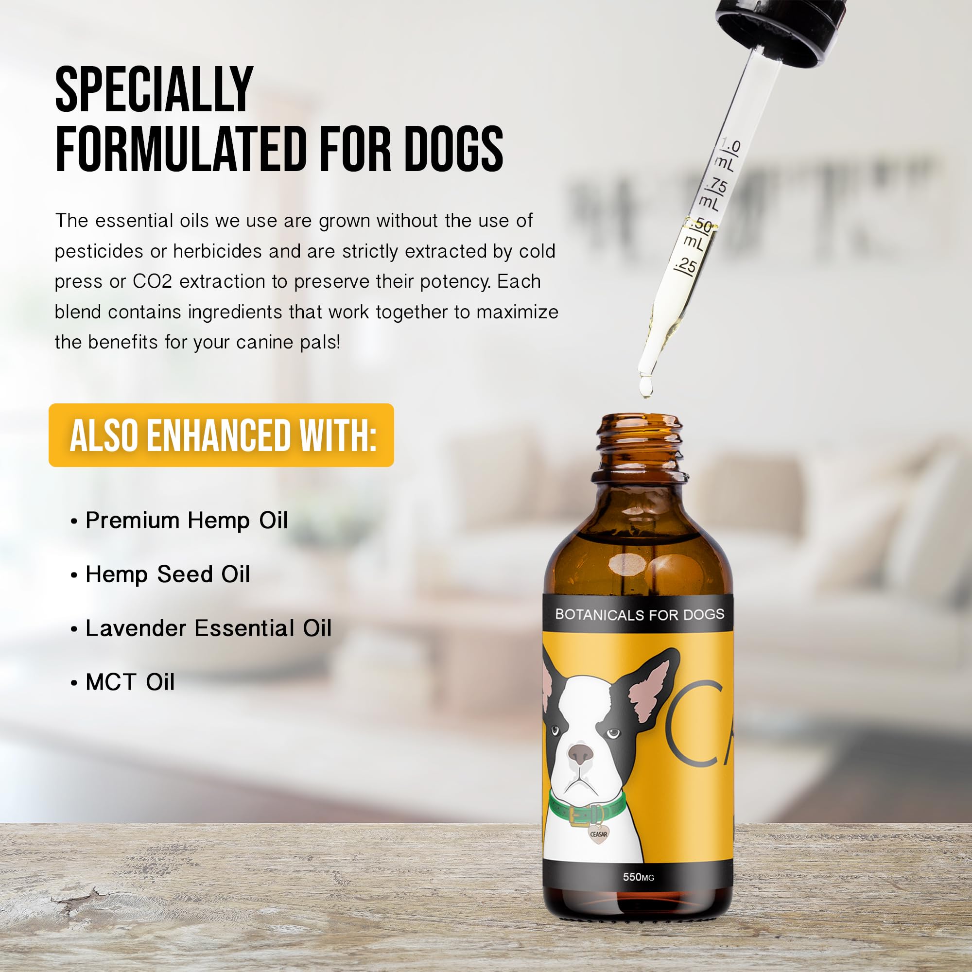Hemp Dog Health Calm family-friendly packaging supports separation and at-home calm.