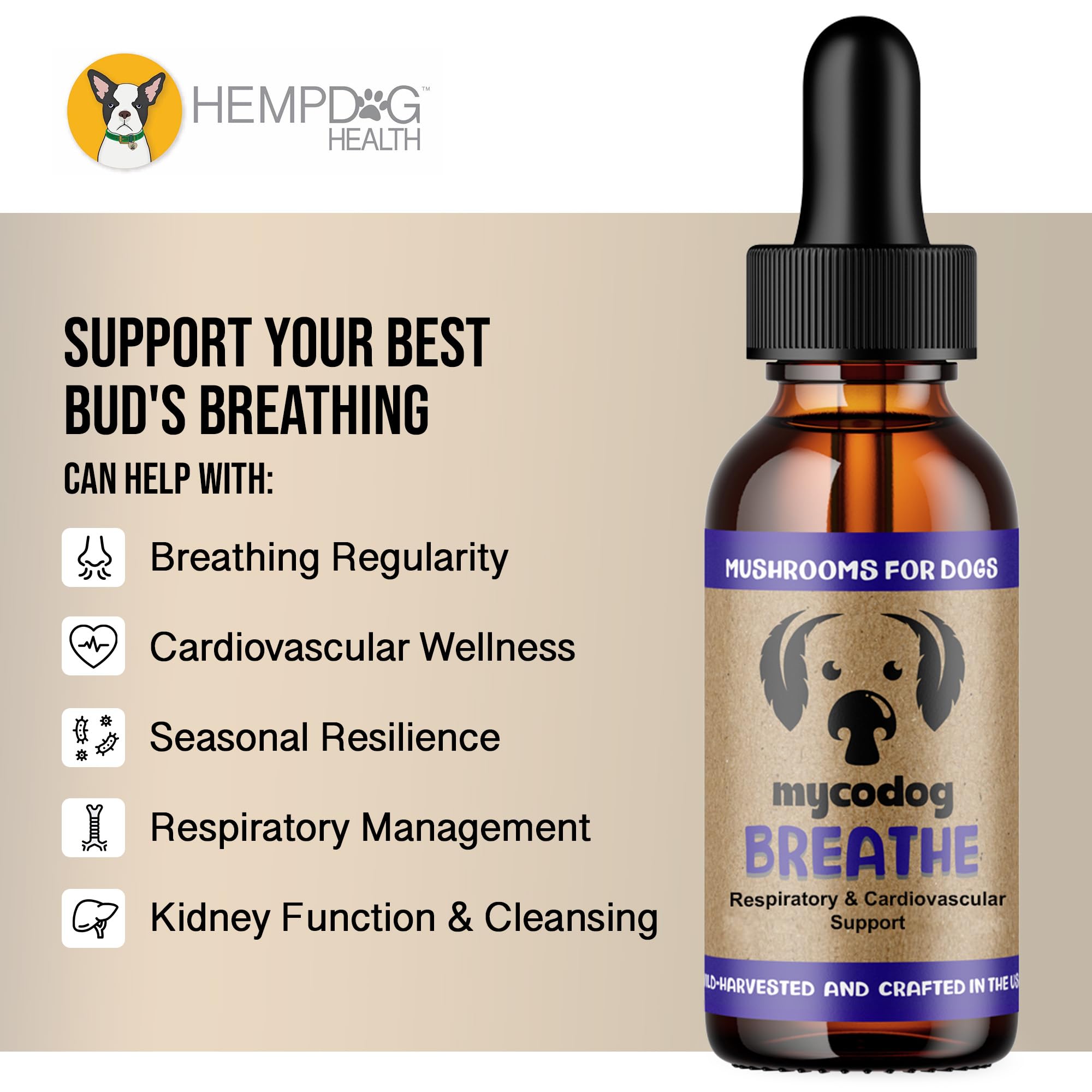 MycoDog Breathe being added to dog food for seasonal sensitivities.
