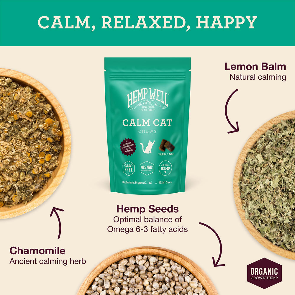 Hemp Well Calm Cat Soft Chews close-up chews texture cats may enjoy during stressful moments.