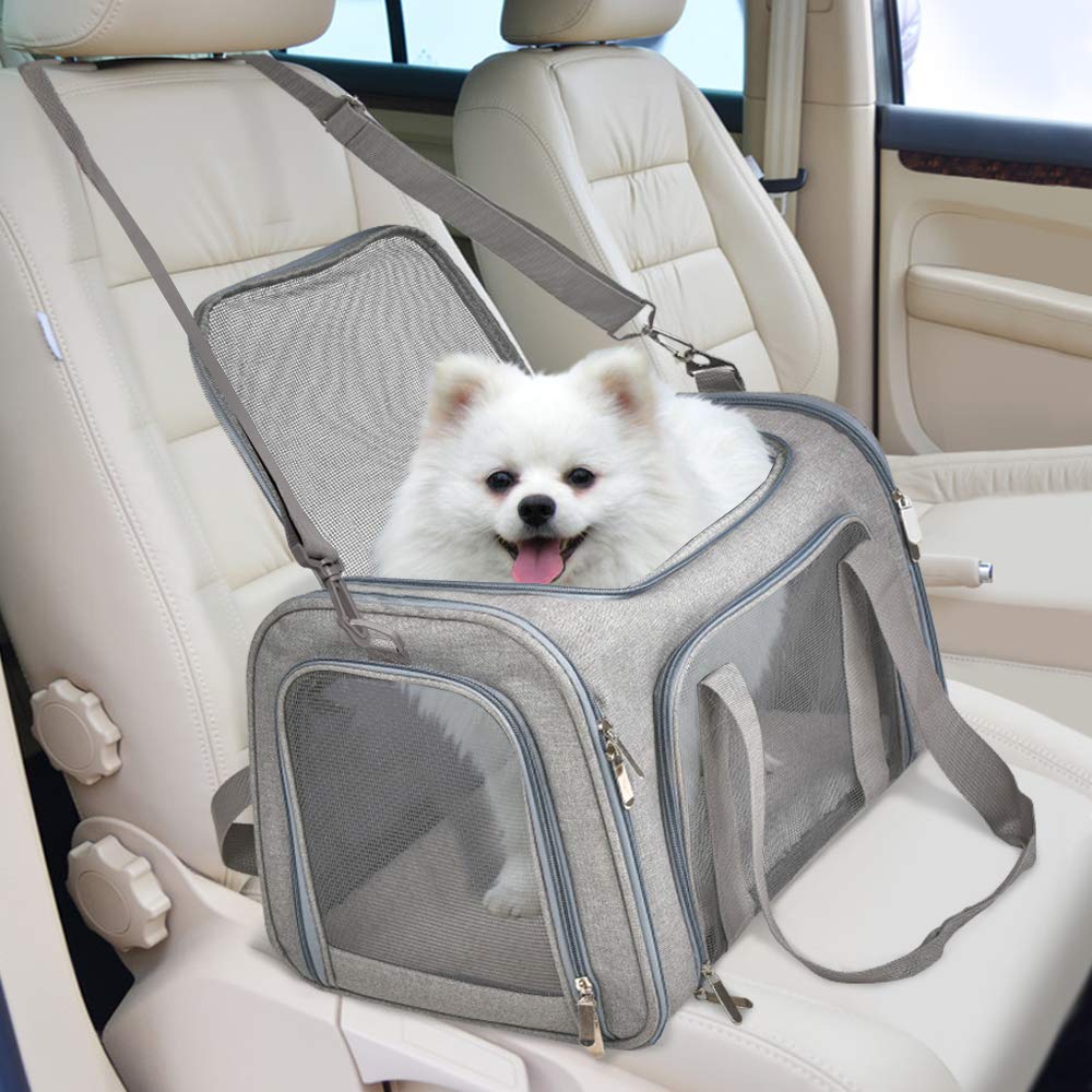 Henkelion cat carrier dimensions guide highlighting size 15 by 9 by 9 inches