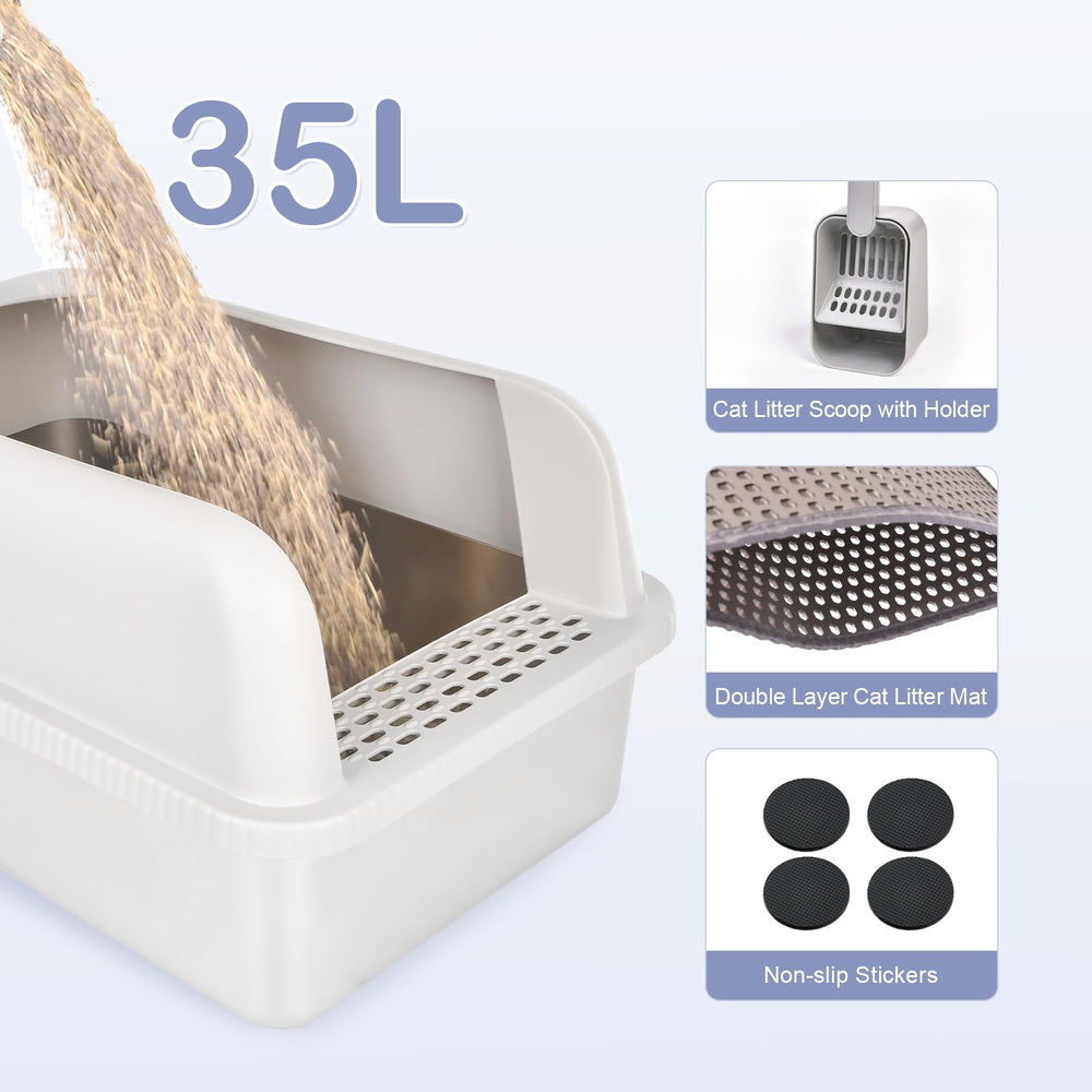 Henkelion cat litter mat included improves cleanliness around the box