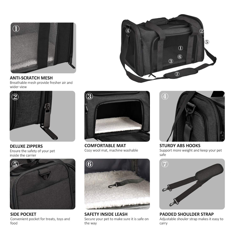 Henkelion four-side mesh keeps pets comfortable and visible.