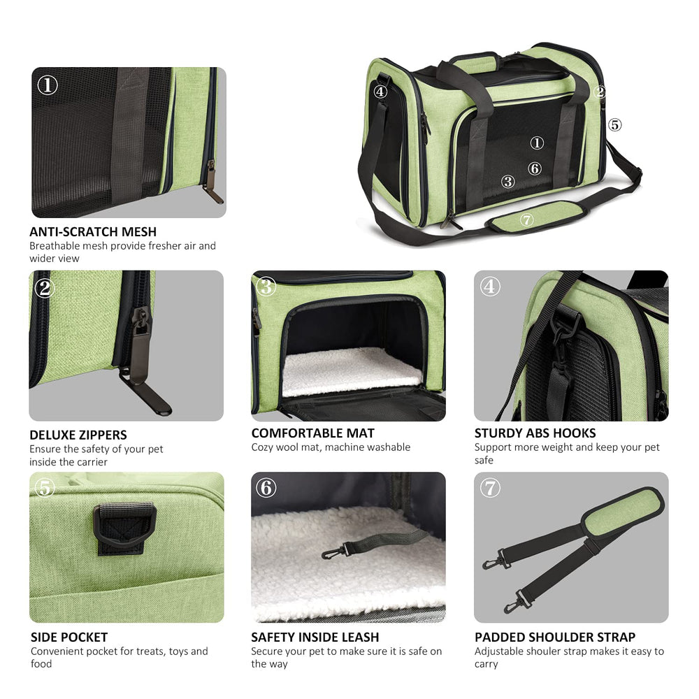 Henkelion large-cat-carrier adjustable-shoulder-strap for hands-free carrying