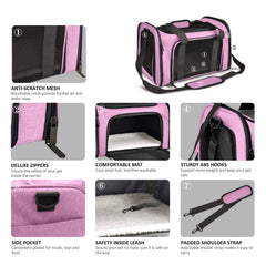 Henkelion Pet Carrier foldable-compact design folds flat for easy storage.