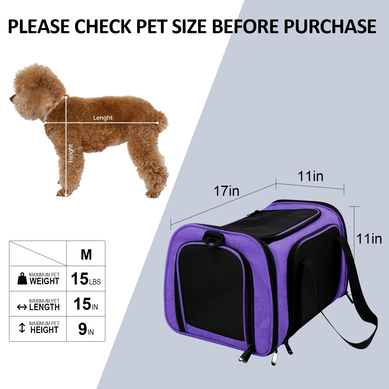 Henkelion pet carrier portable-foldable design easy to store between trips
