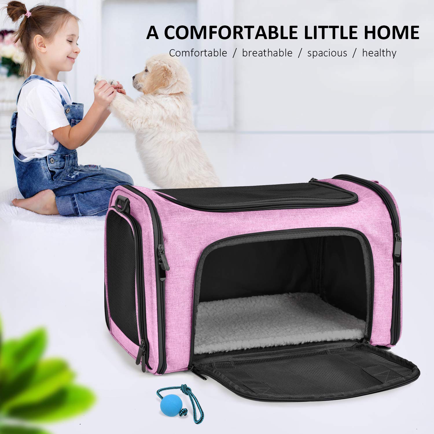 Henkelion Pet Carrier size-15x9x9 inches helps choose the right fit.