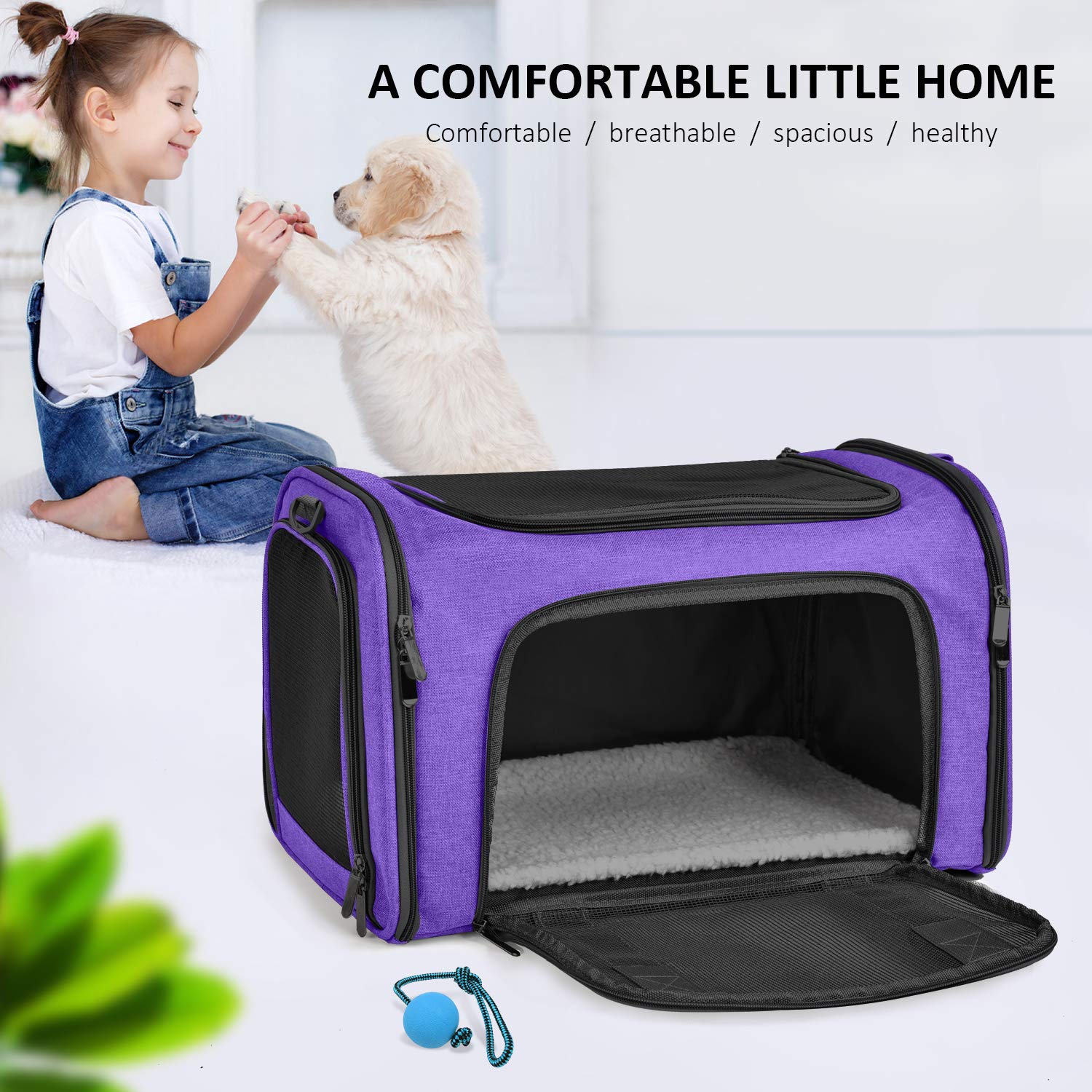 Henkelion pet carrier suitable-pets-15lbs is ideal for small to medium companions