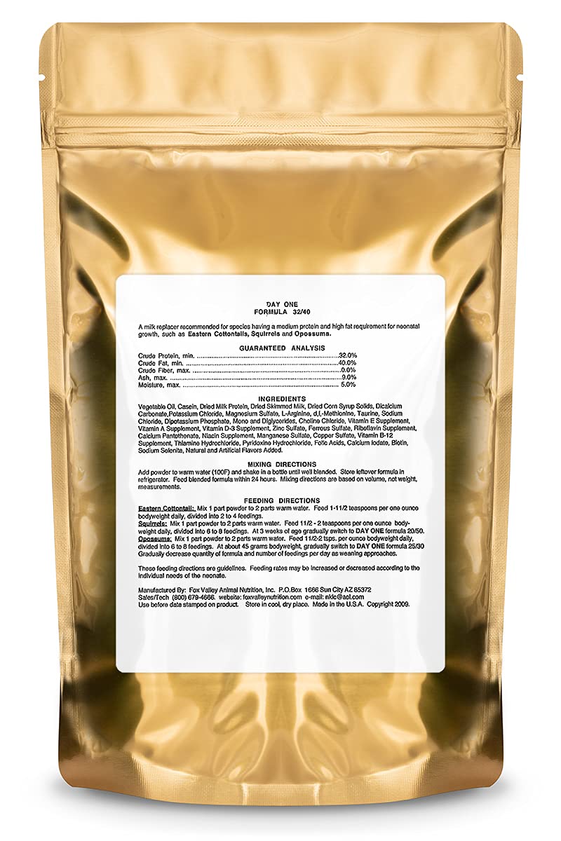 Henry's Healthy Pets Fox Valley Day One formula bag closeup highlights recyclable packaging and precise nutrition.