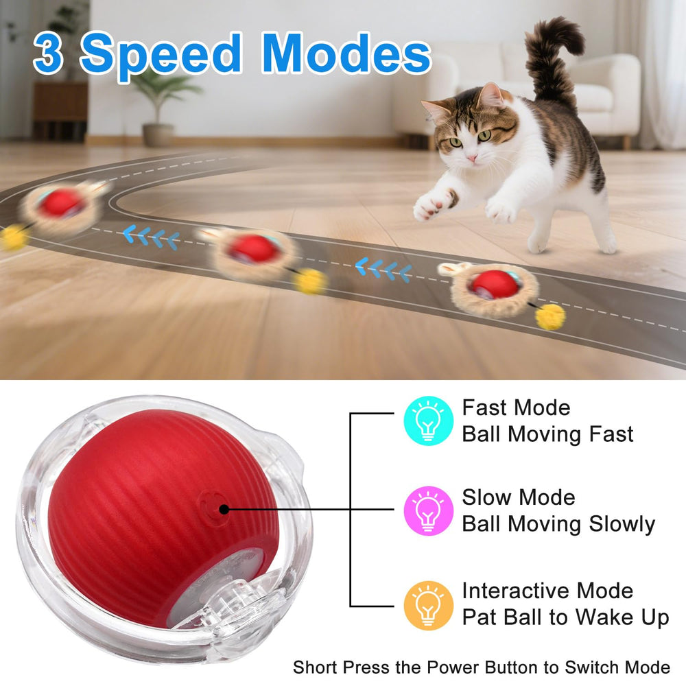 Henyopet fast-rolling ball play mat creates unpredictable motion.