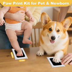 Henyopet Clean-Touch Inkpad delivers mess-free paw print impressions.