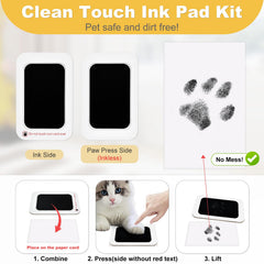 Henyopet Paw Print Kit displays a nose print for a keepsake.