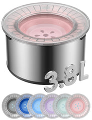 Heouvo 1Gallon bowl with lid reduces spills during car trips.