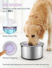 Heouvo stainless steel dog bowl resists rust and lasts.
