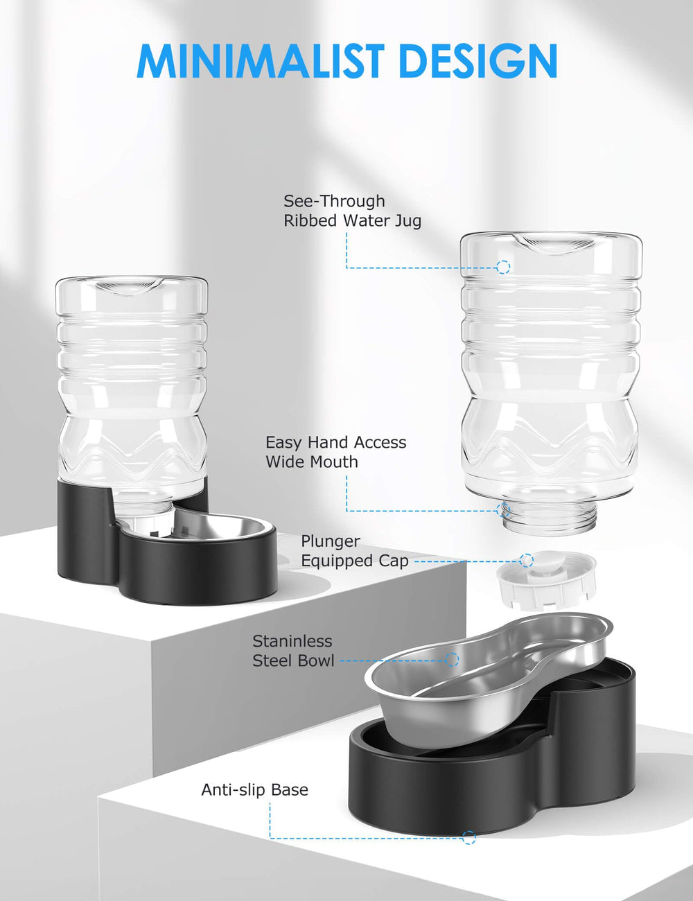 Heouvo travel-ready water dispenser for pets on the go