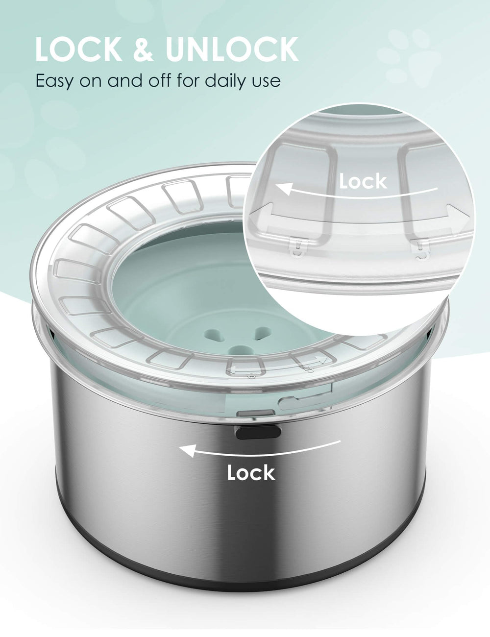 Heouvo stainless steel bowl with dishwasher-safe parts for easy cleaning.