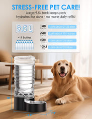 Heouvo water dispenser removable stainless steel bowl for easy sanitizing and wiping.