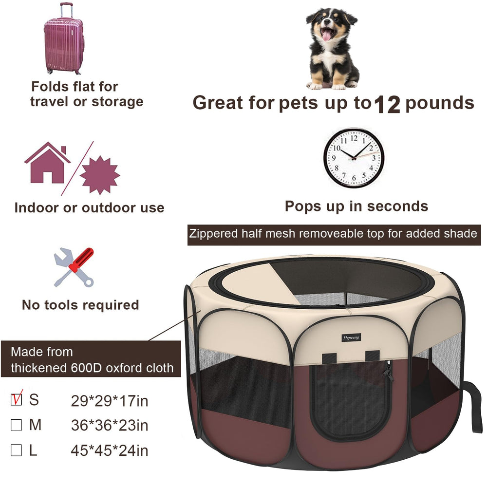 HEPEENG playpen top view emphasizes ventilation and visibility for comfort.