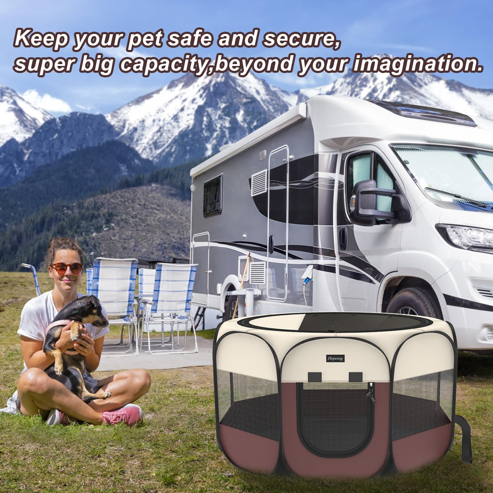 HEPEENG shade cover provides sun protection during outdoor use.