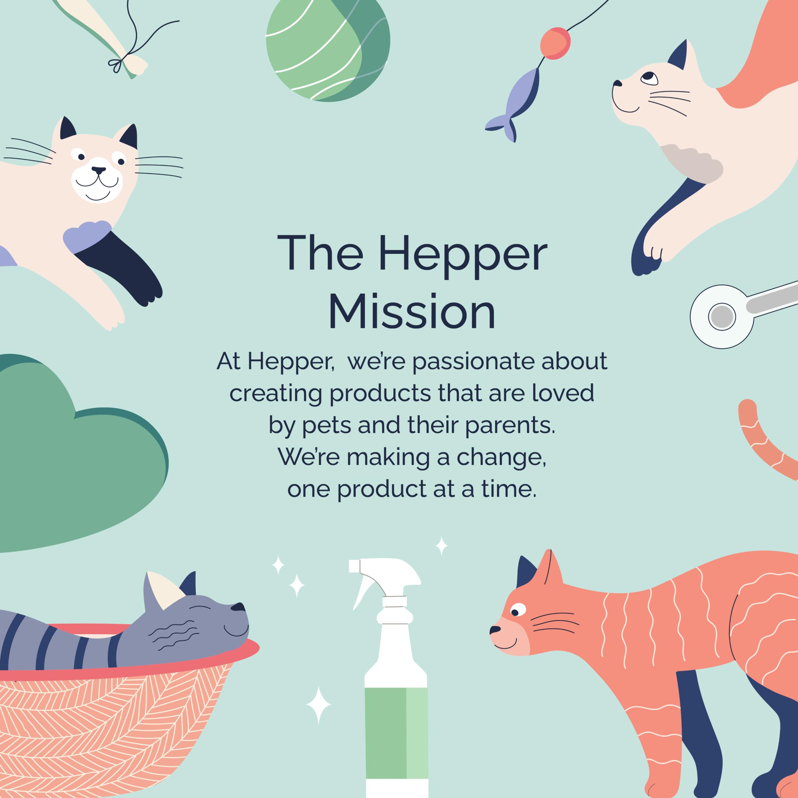 Hepper Advanced Bio-Enzyme Spray 32oz bottle offers home-safe stain removal