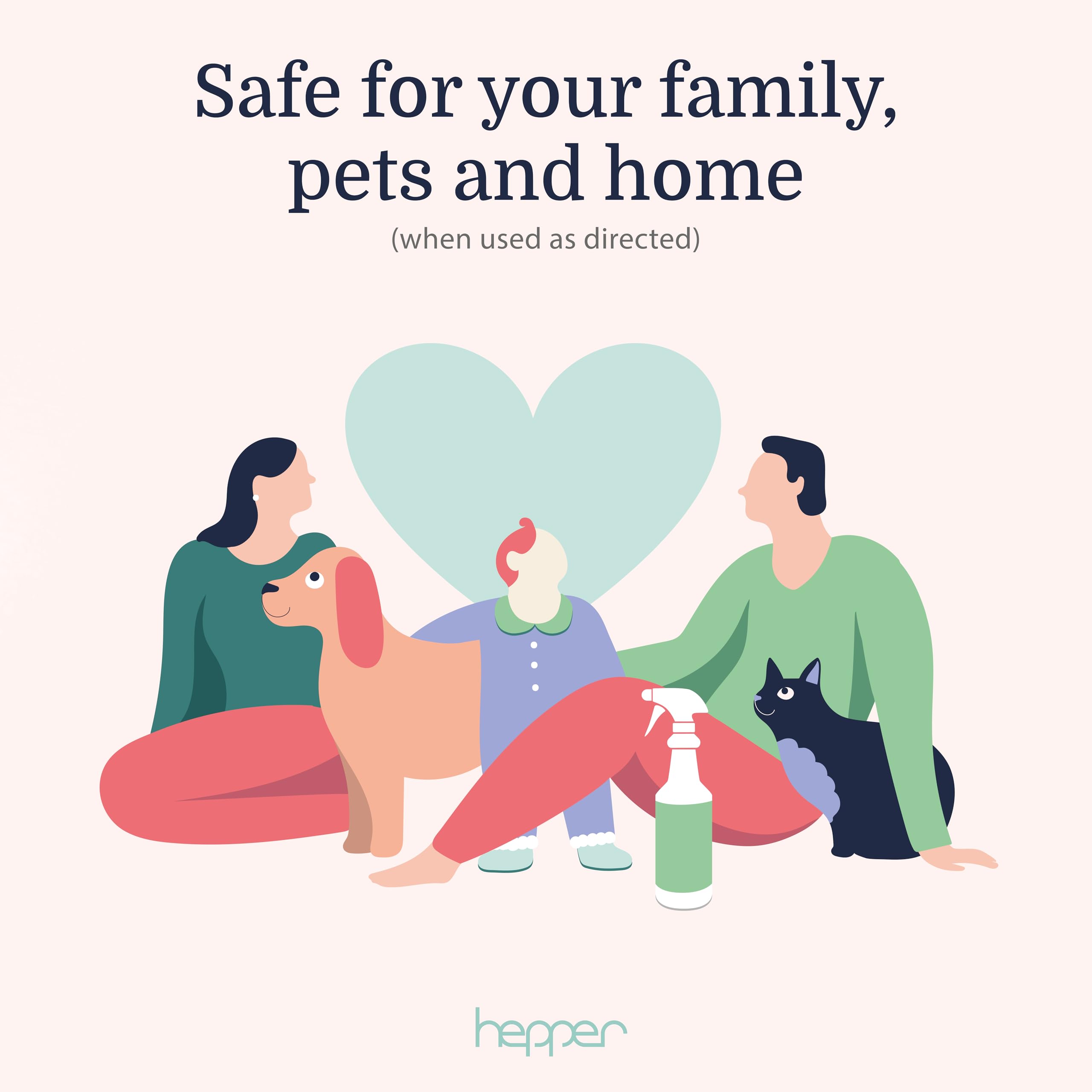 Hepper Advanced Bio-Enzyme Spray treats upholstery for fresh natural odors