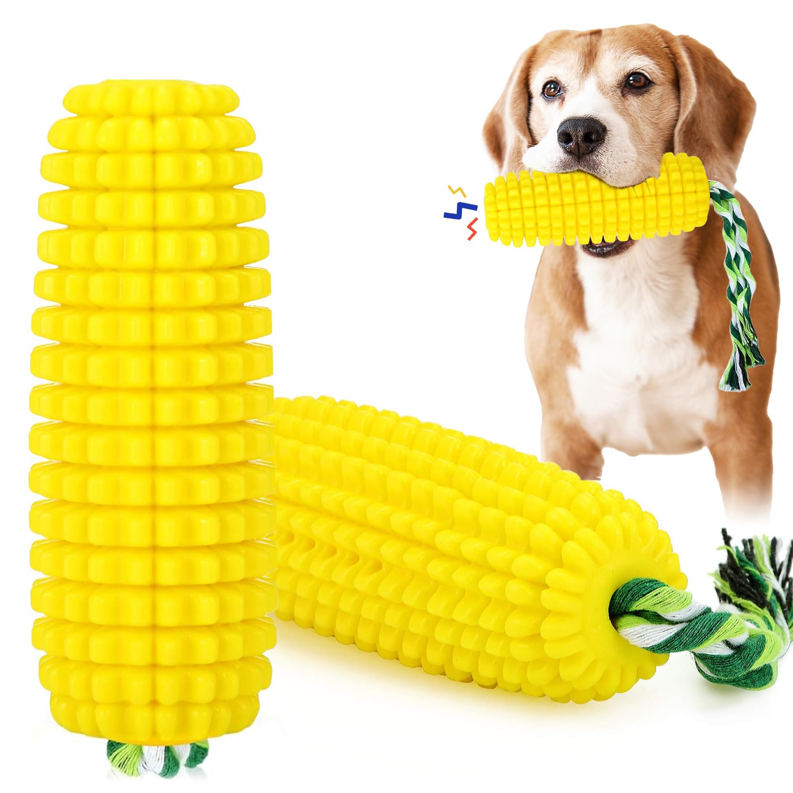 heqxwl dog chew corn toy floating for water play and dental cleaning