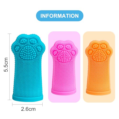 Hera Harmony three-pack finger brushes shown for reusable pet dental care