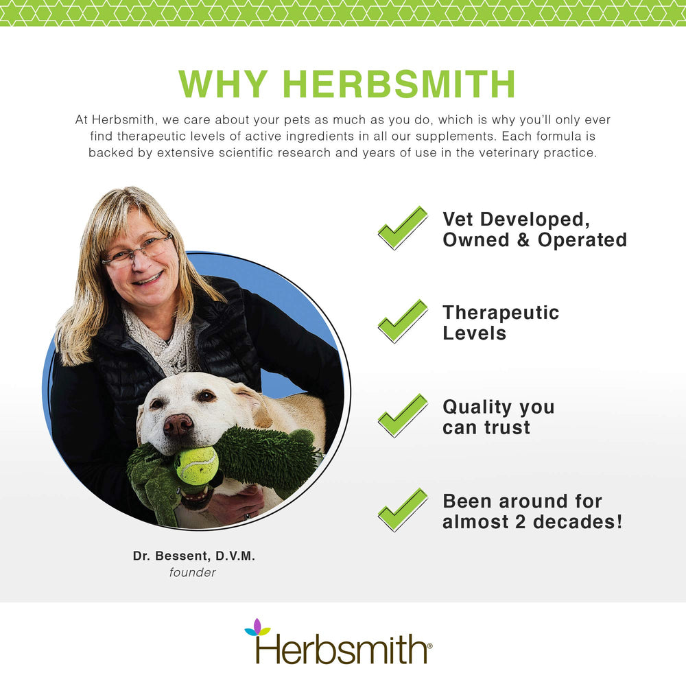 Herbsmith July Third made in USA logo indicating veterinarian-developed quality