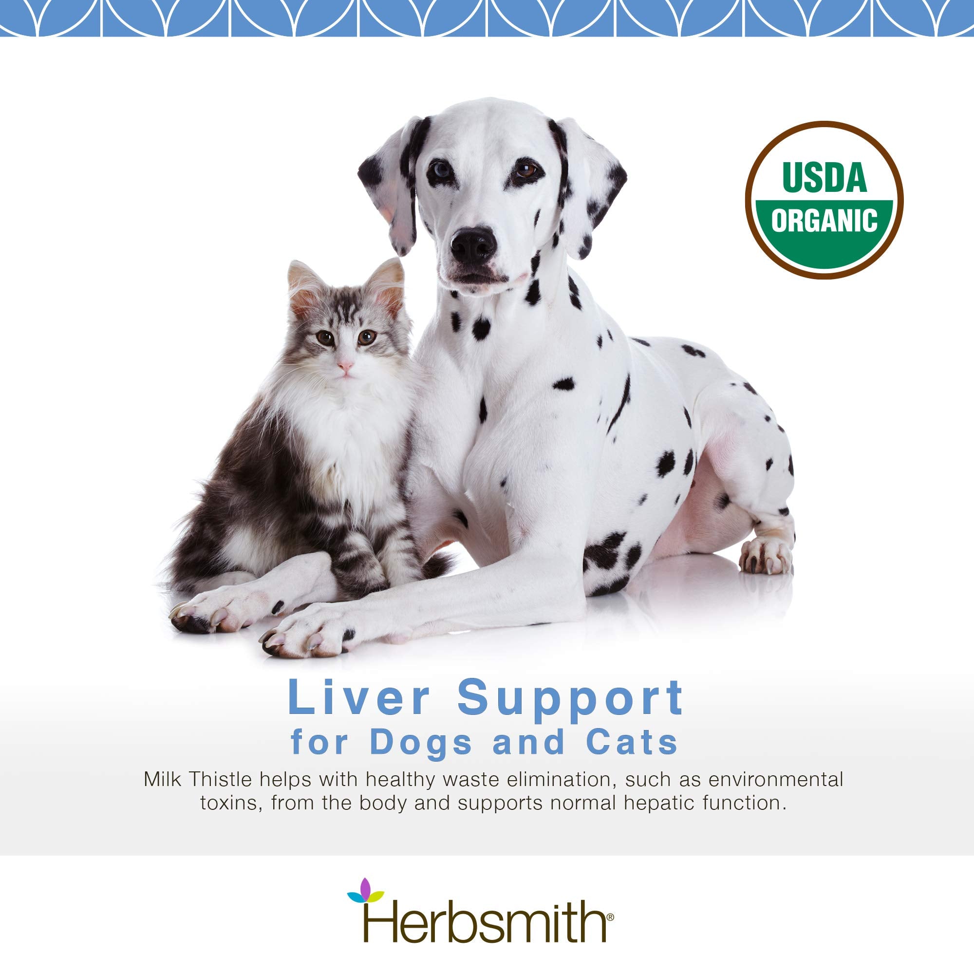 Herbsmith Organic Milk Thistle Pet Scoop – easy daily dosing for dogs and cats.