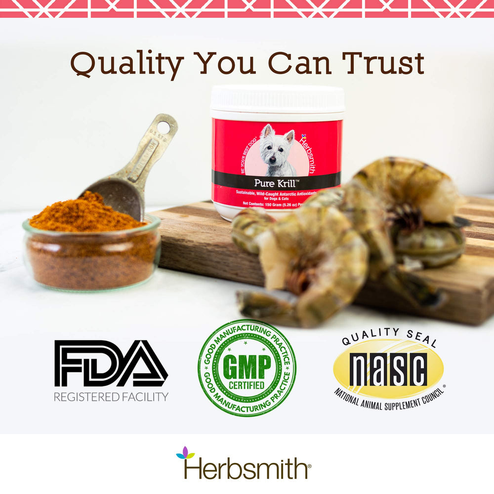 Herbsmith Pure Krill choline component graphic notes brain, heart, liver support