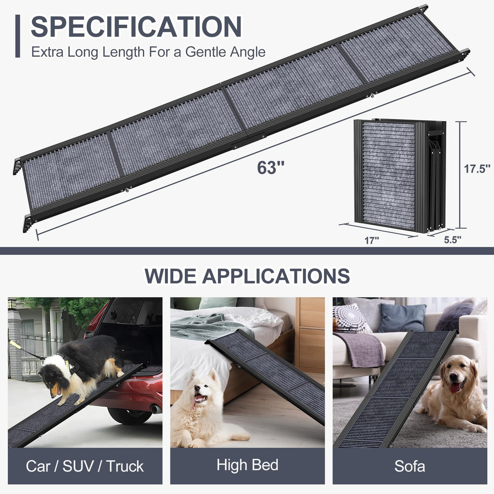HerCcreta wigge dog ramp padded handle enables effortless transport