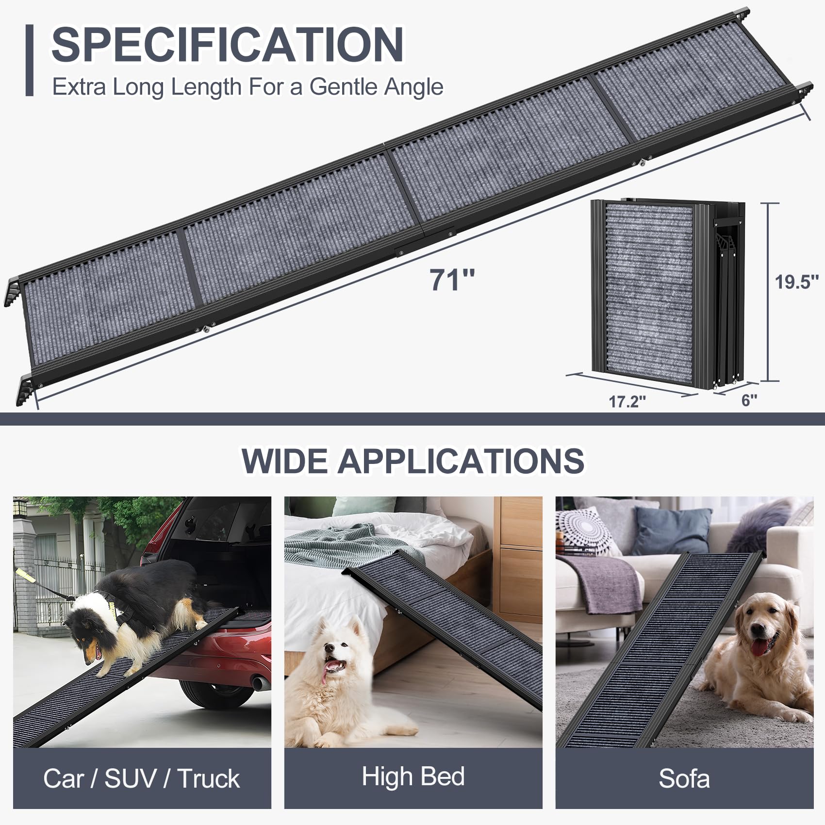 HerCcreta wigge indoor-outdoor ramp suitable for cars and high surfaces