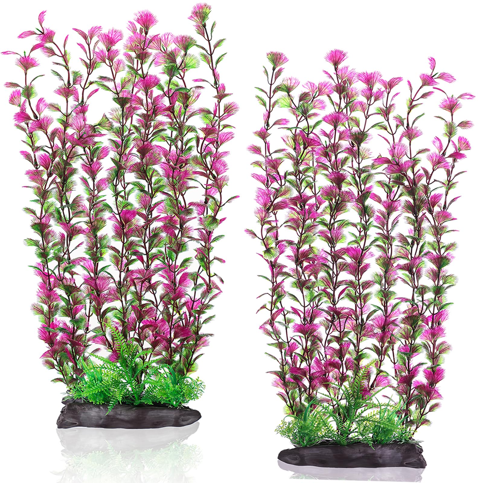 HERCOCCI aquarium silk plant front view adds natural color with low-maintenance setup.