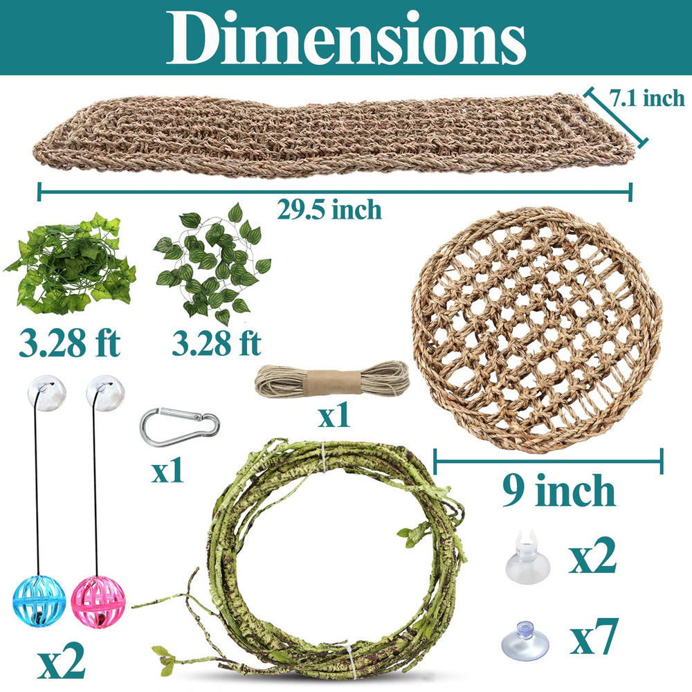 HERCOCCI circular reptile hammock provides a comfy lounging spot in the tank.