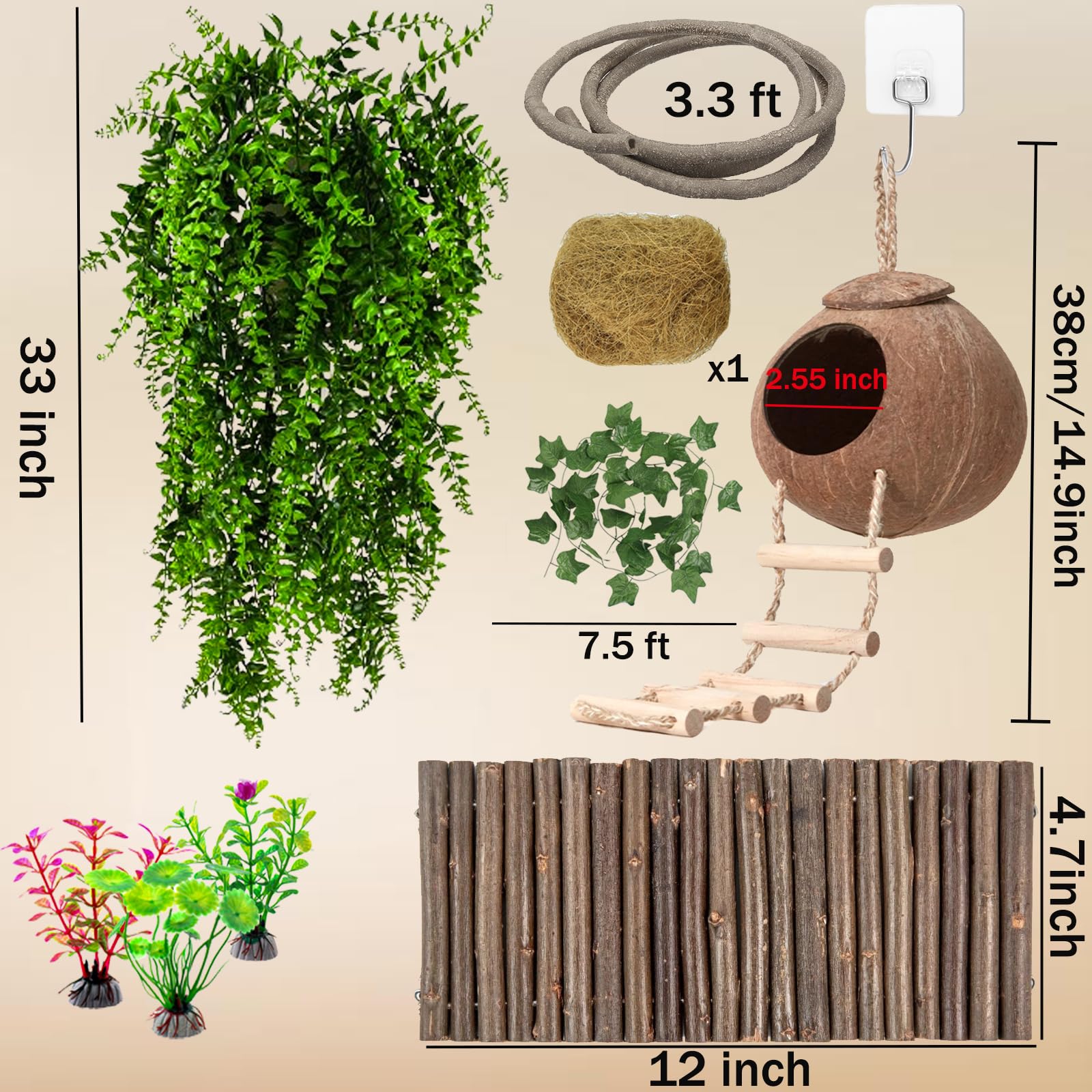HERCOCCI coconut-fiber pack supports safe substrate enrichment and burrow-like resting areas