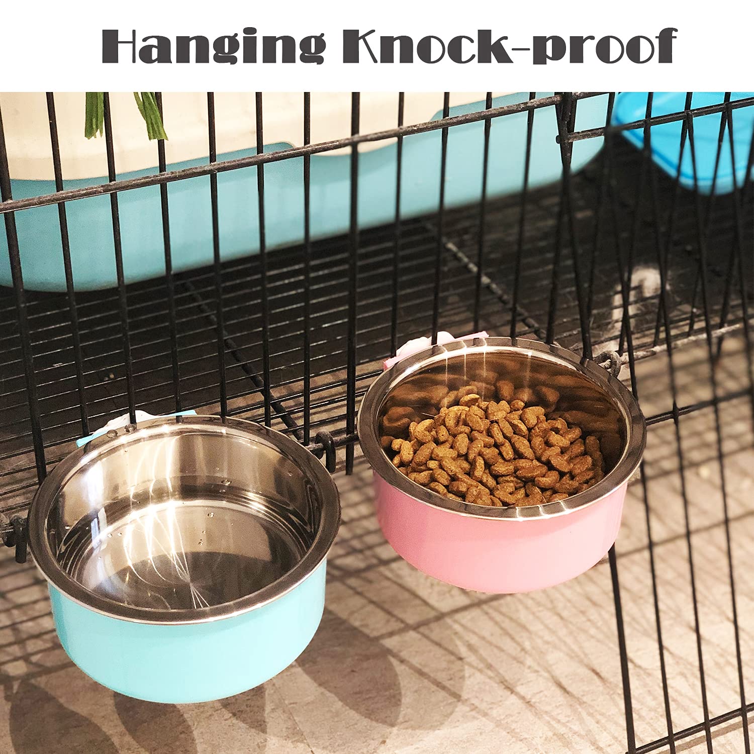 HERCOCCI easy-clean dog bowl with stainless steel interior