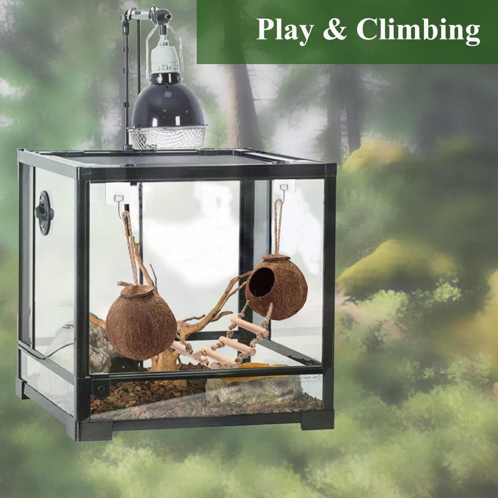 HERCOCCI Gecko Tank suction cup accessory keeps habitat secure during play.