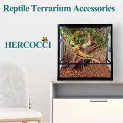 HERCOCCI hanging toys set encourages activity and exploration in the habitat.