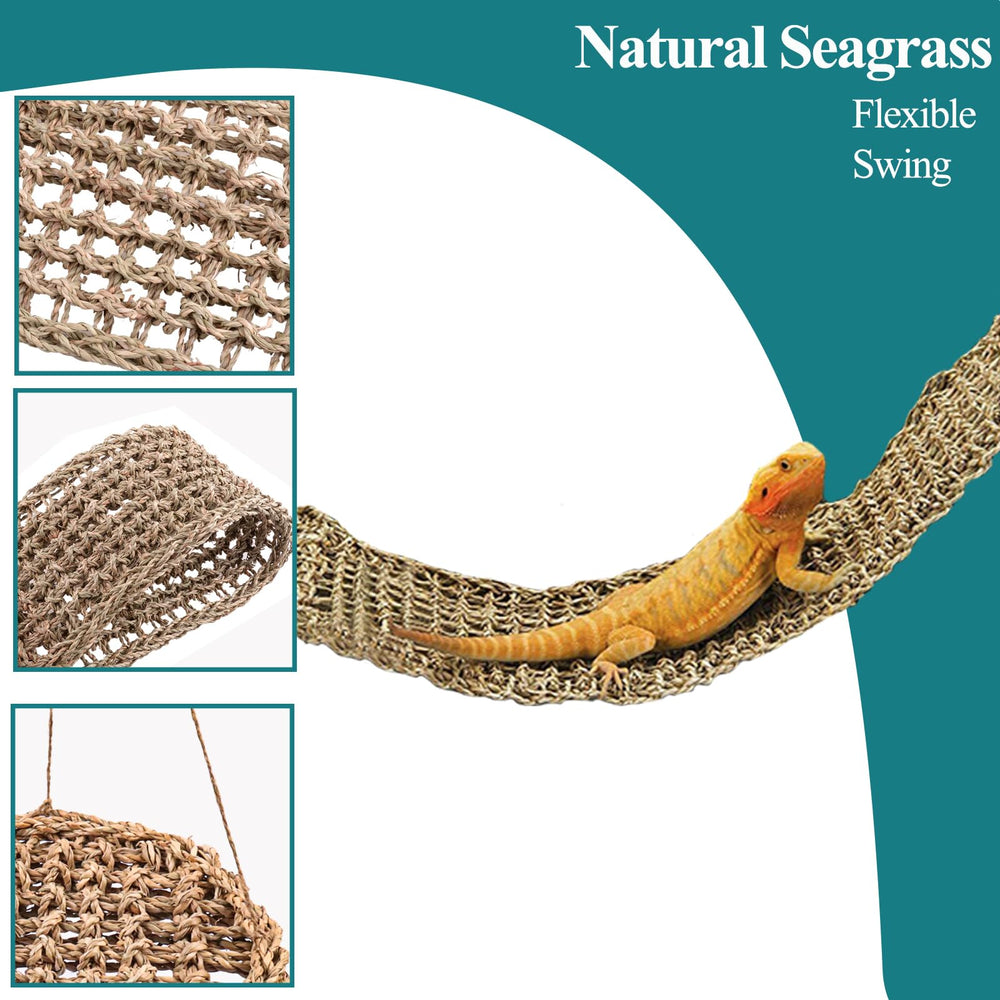 HERCOCCI natural seagrass vine adds climbable decor and hideaway opportunities.