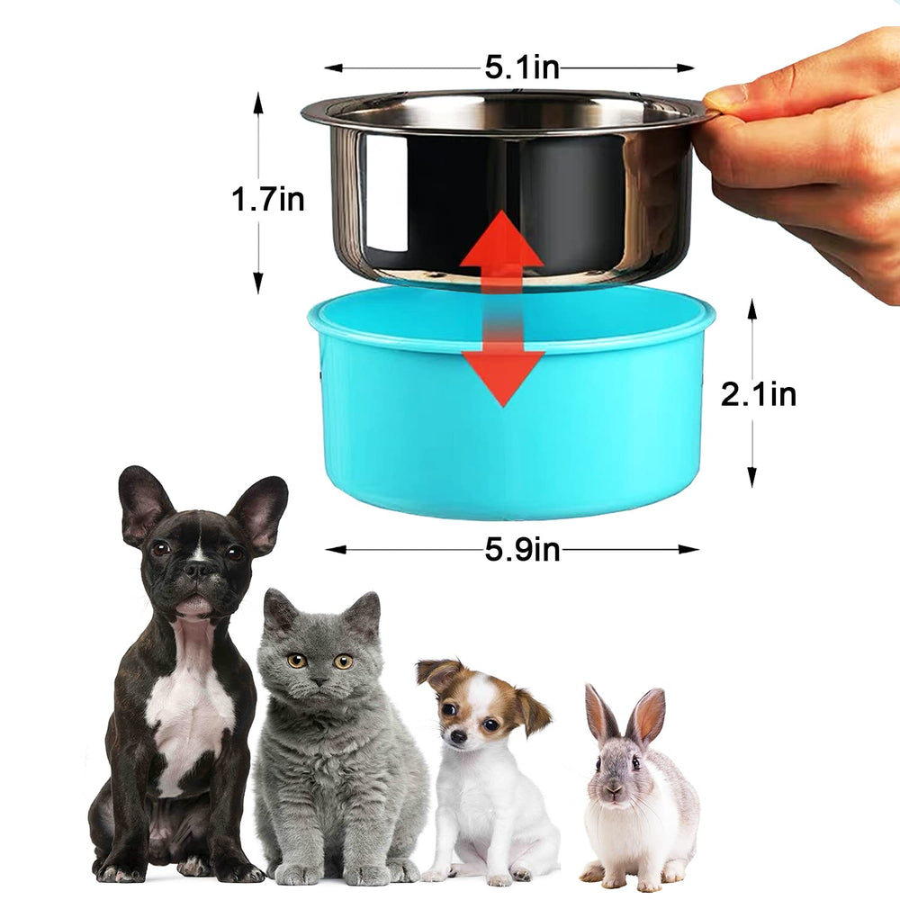 HERCOCCI pet bowl compatible with puppies, cats, and small animals