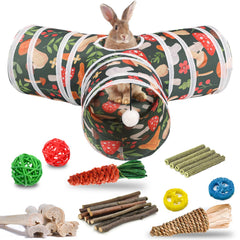 HERCOCCI rabbit tunnel collapsible for easy storage and travel-friendly play.